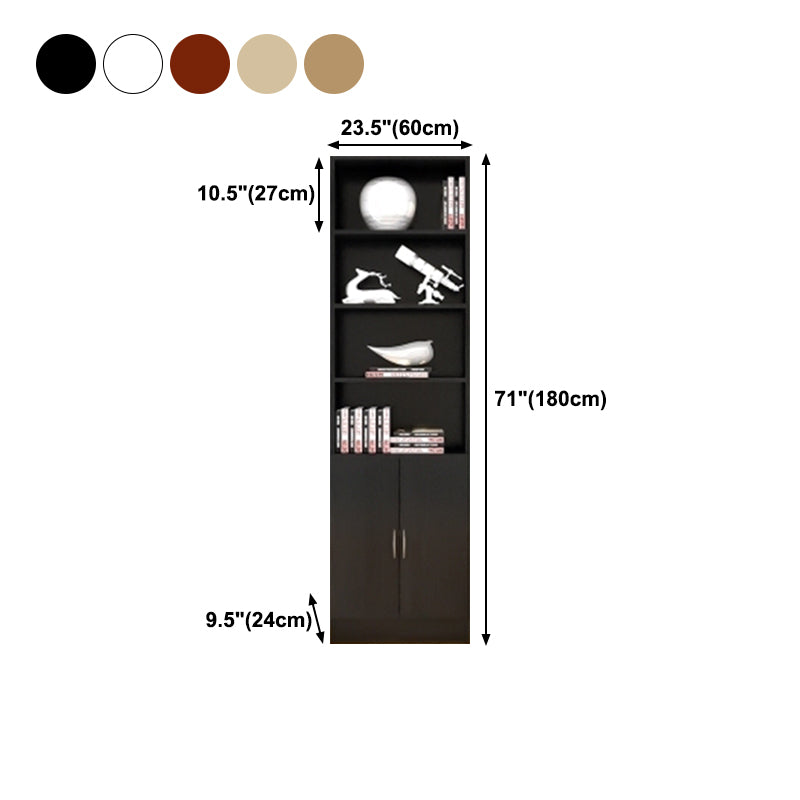 Scandinavian Manufactured Wood Standard Bookshelf Vertical Closed Back Bookcase