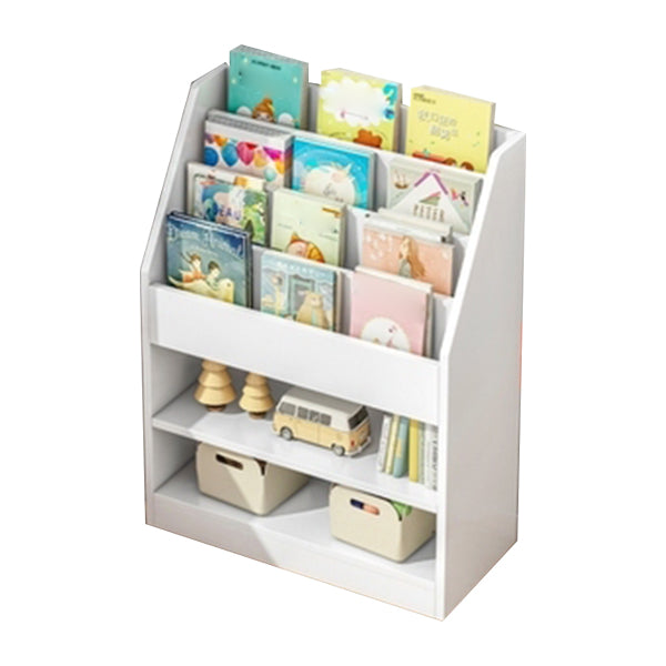 Manufactured Wood Ladder Bookshelf Scandinavian Vertical Closed Back Bookcase