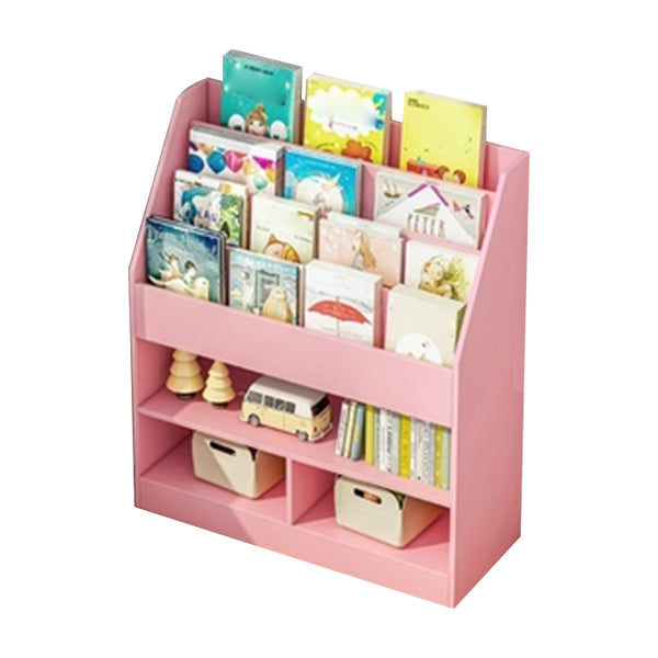 Manufactured Wood Ladder Bookshelf Scandinavian Vertical Closed Back Bookcase