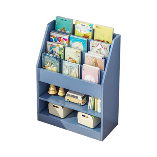Manufactured Wood Ladder Bookshelf Scandinavian Vertical Closed Back Bookcase