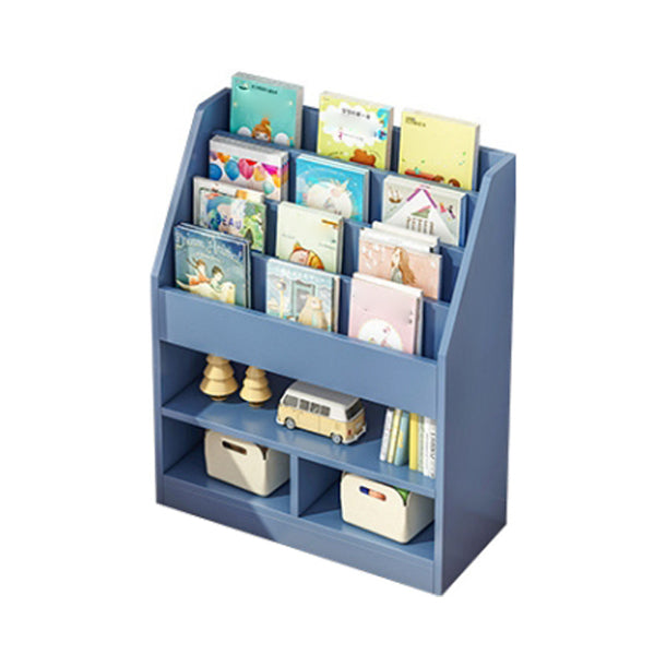 Manufactured Wood Ladder Bookshelf Scandinavian Vertical Closed Back Bookcase