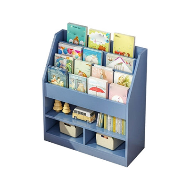 Manufactured Wood Ladder Bookshelf Scandinavian Vertical Closed Back Bookcase