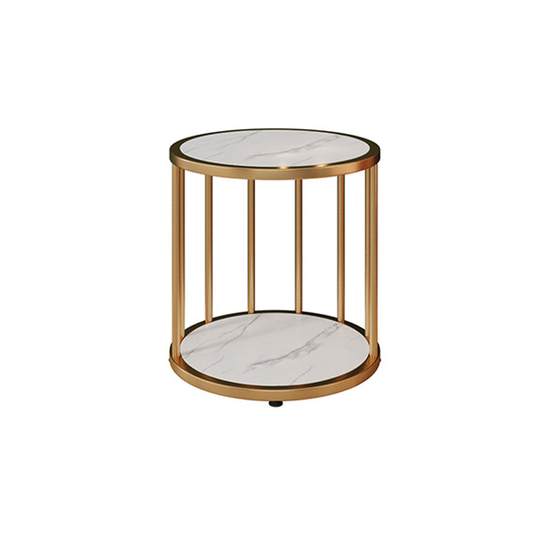 Scandinavian Open Corner Bookshelf with Metal Frame Manufactured Wood Bookcase