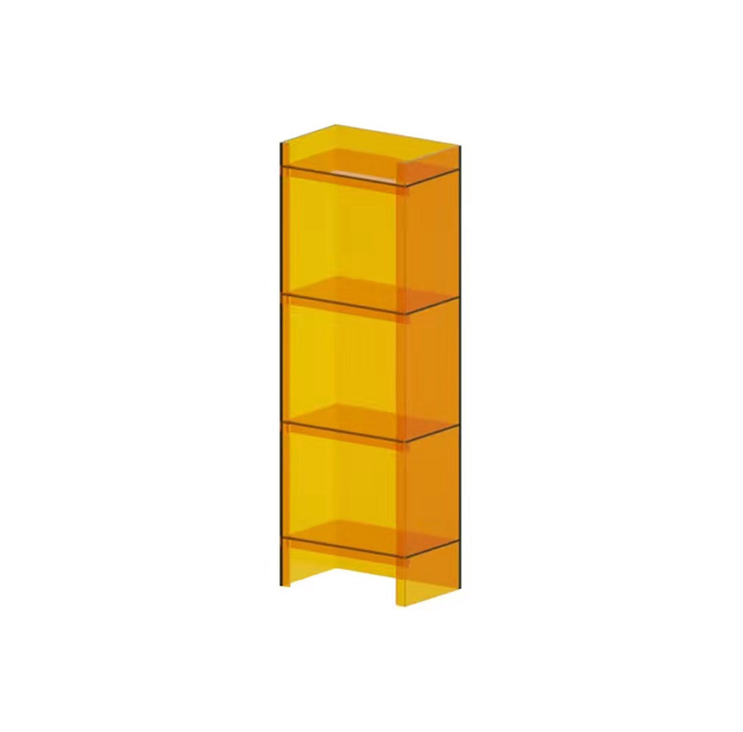 Acrylic Bookshelf Scandinavian Style Closed Back Bookcase for Home Office Study Room