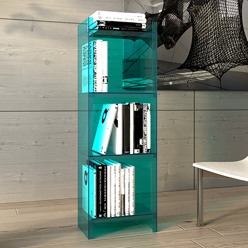 Acrylic Bookshelf Scandinavian Style Closed Back Bookcase for Home Office Study Room