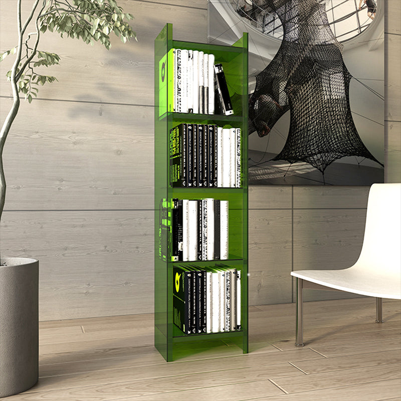 Acrylic Bookshelf Scandinavian Style Closed Back Bookcase for Home Office Study Room