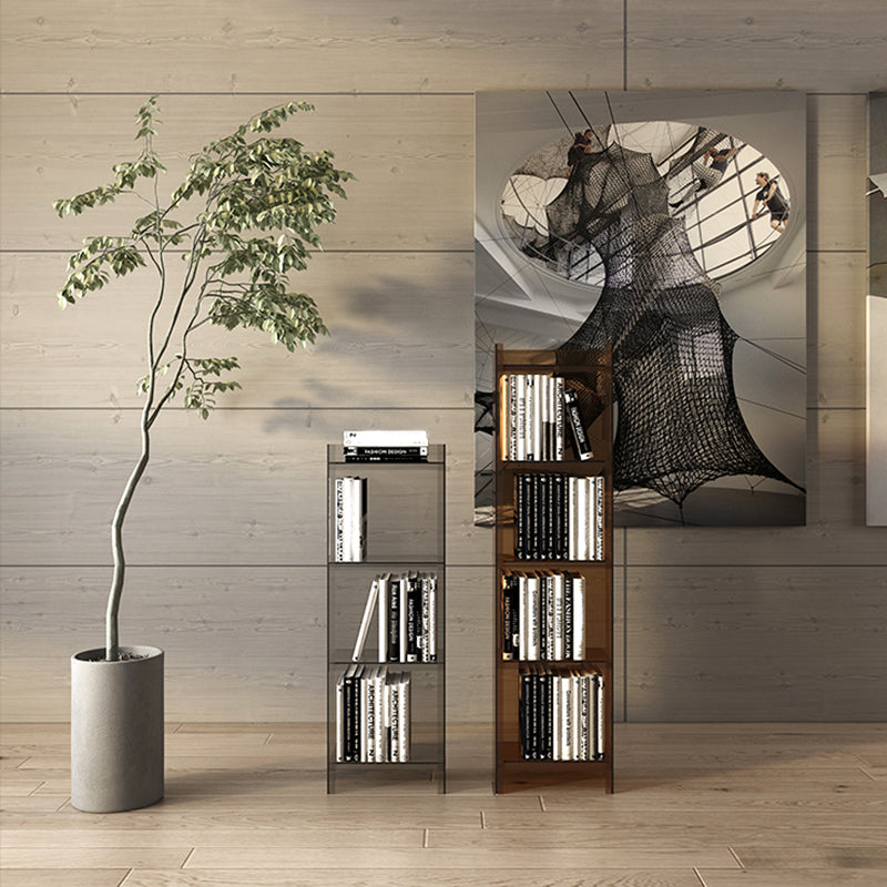 Acrylic Bookshelf Scandinavian Style Closed Back Bookcase for Home Office Study Room