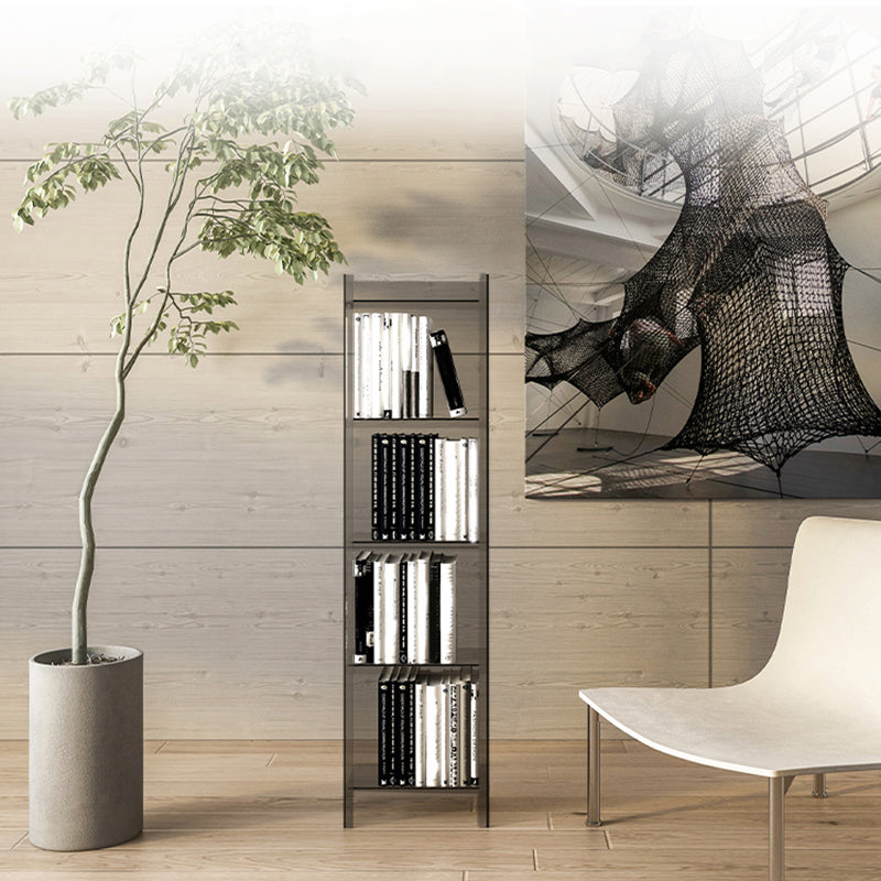 Acrylic Bookshelf Scandinavian Style Closed Back Bookcase for Home Office Study Room