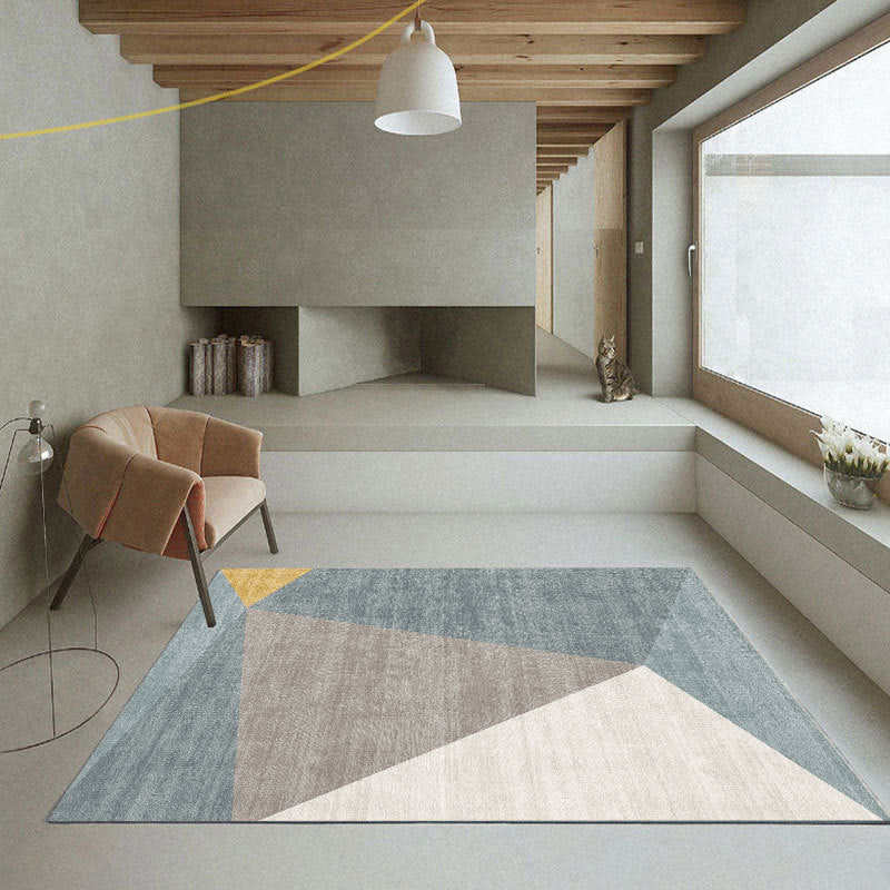Artistic Style Living Room Rug Abstract Painting Carpet Polyester Washable Area Rug