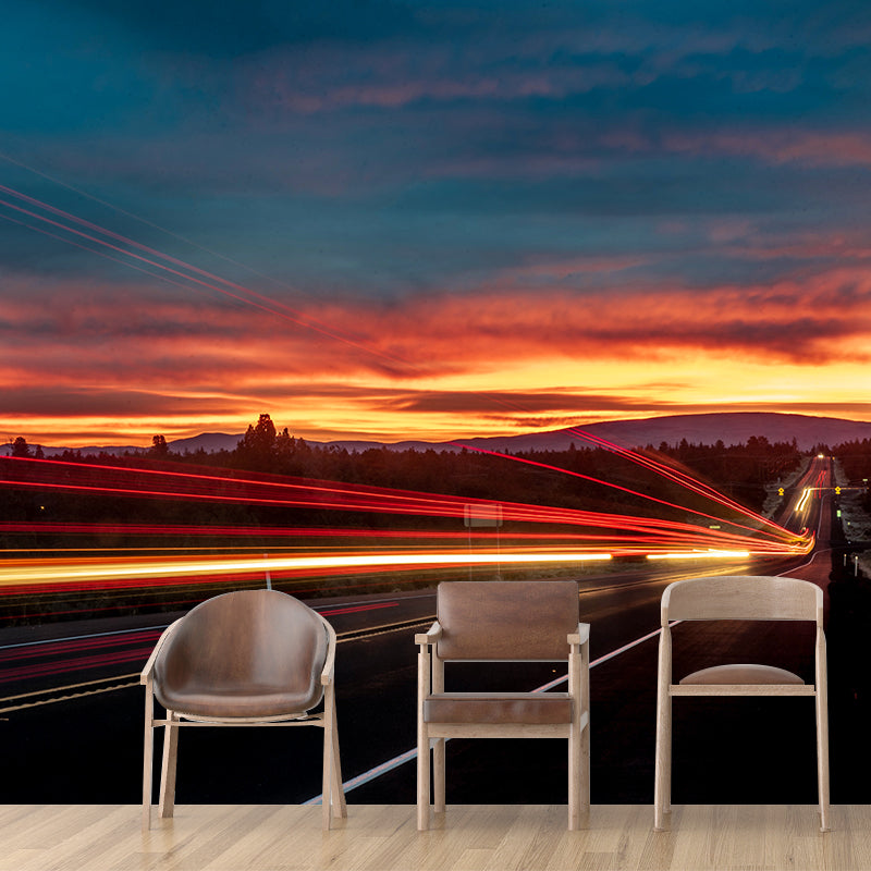 Wallpaper Modern Style Wall Mural City Traffic Sitting Room Wall Mural