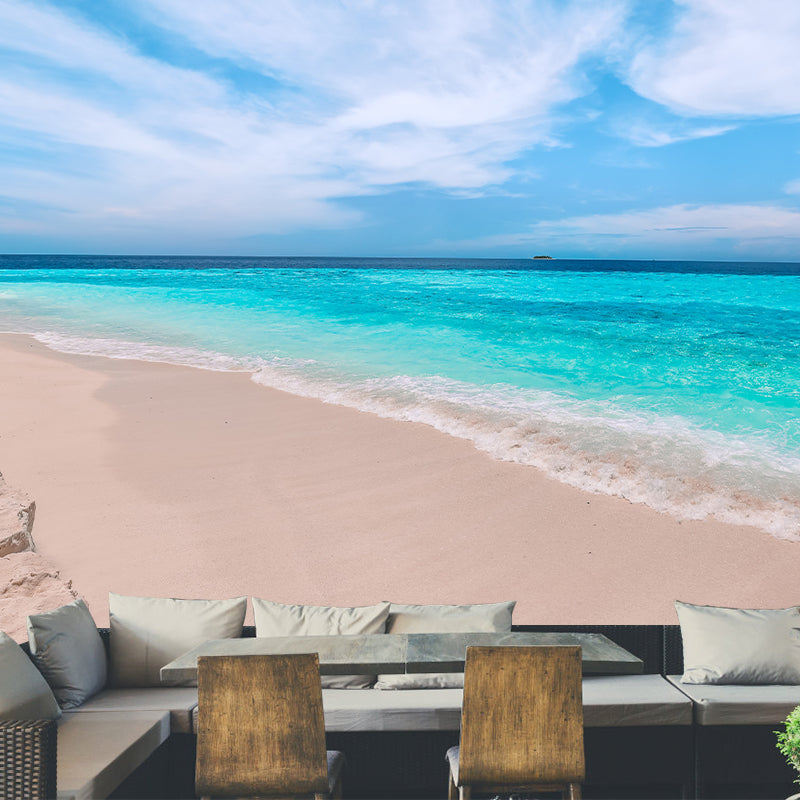 Decorative Photography Mural Wallpaper Sea Beach Indoor Wall Mural