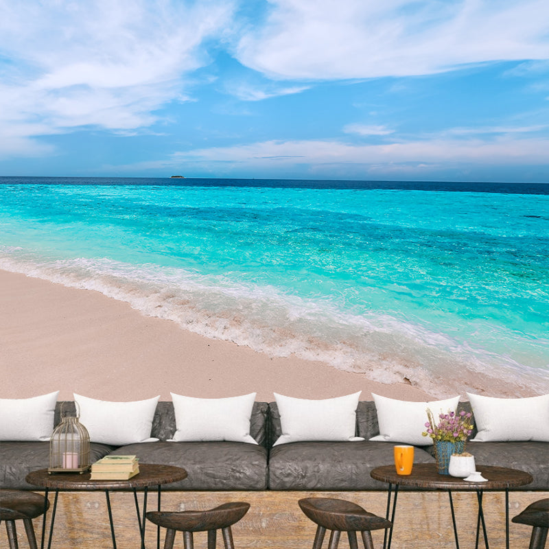 Decorative Photography Mural Wallpaper Sea Beach Indoor Wall Mural