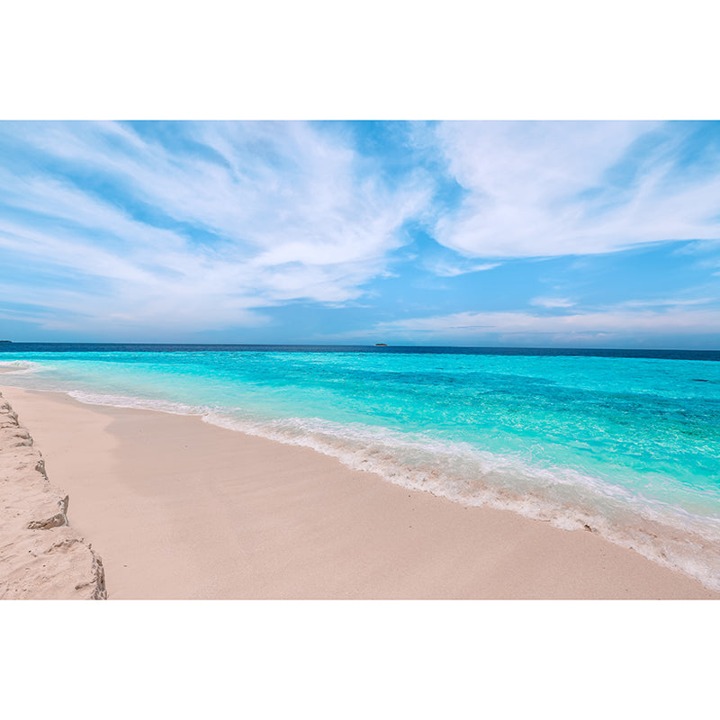 Decorative Photography Mural Wallpaper Sea Beach Indoor Wall Mural