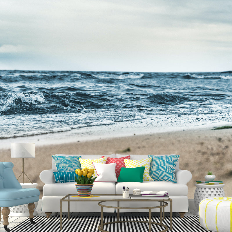 Sea Beach Photography Stain Resistant Mural Wallpaper Indoor Wall Mural