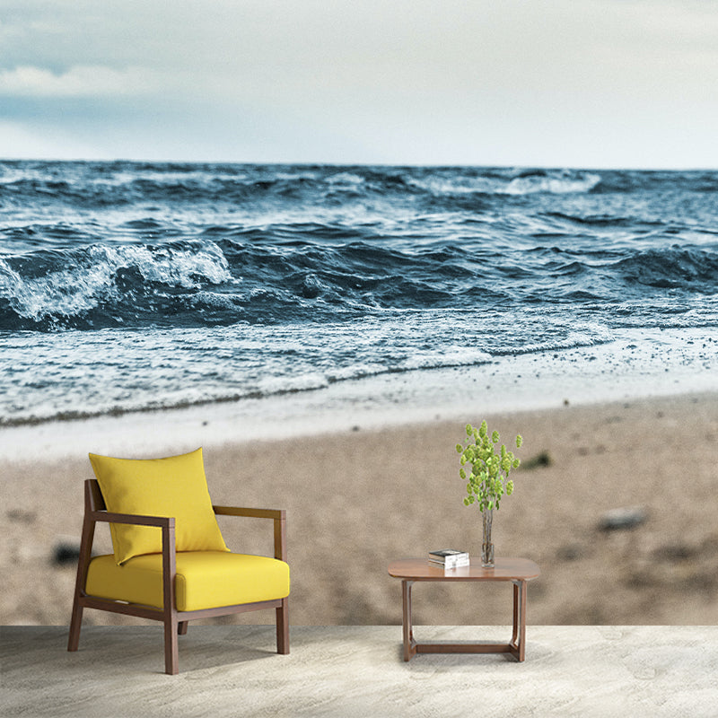 Sea Beach Photography Stain Resistant Mural Wallpaper Indoor Wall Mural