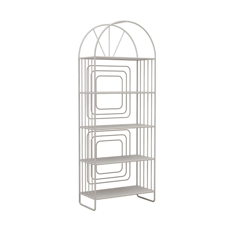 Scandinavian Style Metal Bookshelf Open Back Bookcase for Office