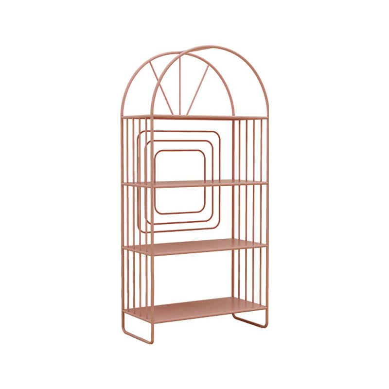 Scandinavian Style Metal Bookshelf Open Back Bookcase for Office