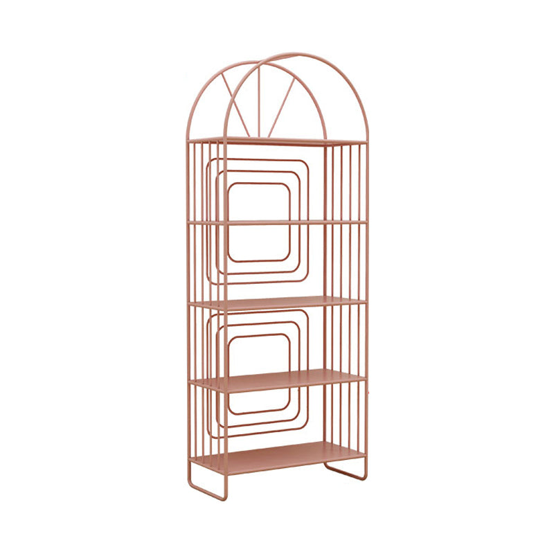 Scandinavian Style Metal Bookshelf Open Back Bookcase for Office