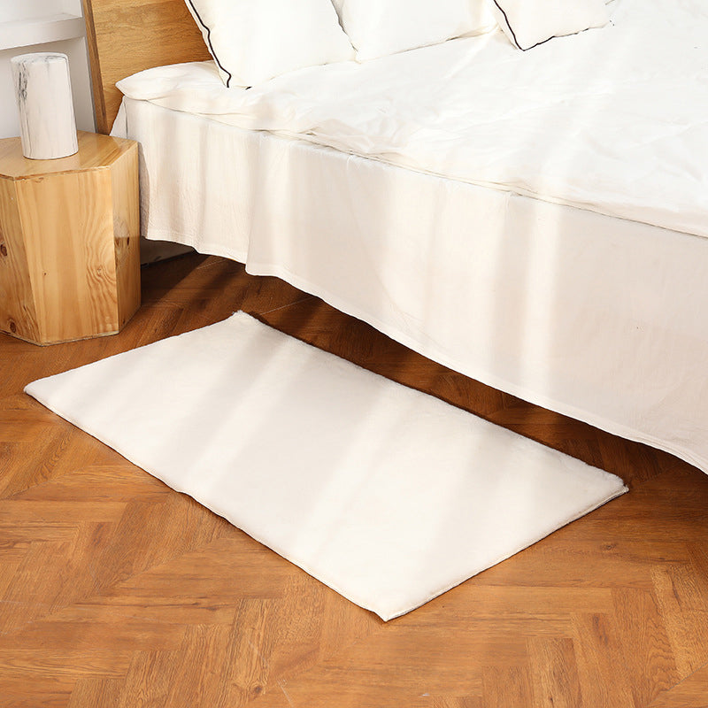 Solid Color Rug Rectangle Stain Resistant Rug for Home Decor