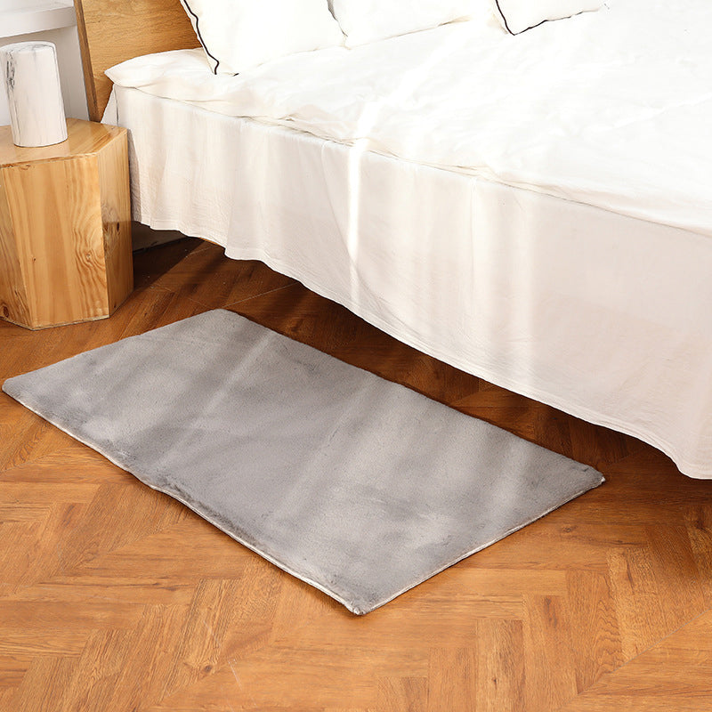 Solid Color Rug Rectangle Stain Resistant Rug for Home Decor