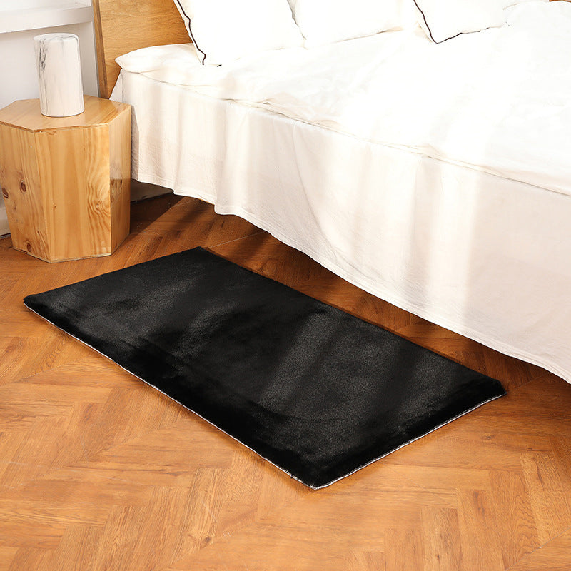 Tapis rectangulaire de couleur unie, résistant aux taches, pour la décoration de la maison