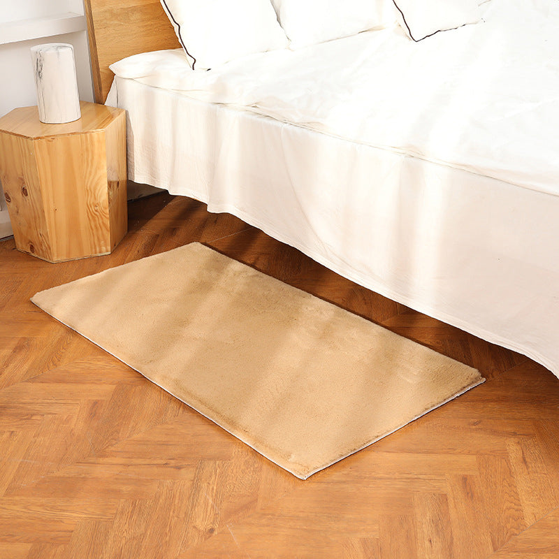 Tapis rectangulaire de couleur unie, résistant aux taches, pour la décoration de la maison