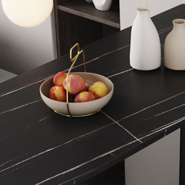 Contemporary Bar Counter Table Rectangle Sintered Stone Table for Kitchen