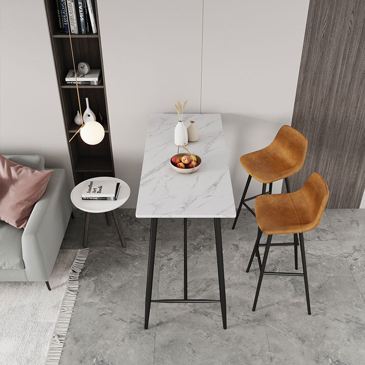 Contemporary Bar Counter Table Rectangle Sintered Stone Table for Kitchen