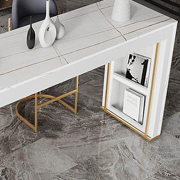 Nordic Glam Bar Counter Table Sintered Stone Table for Kitchen