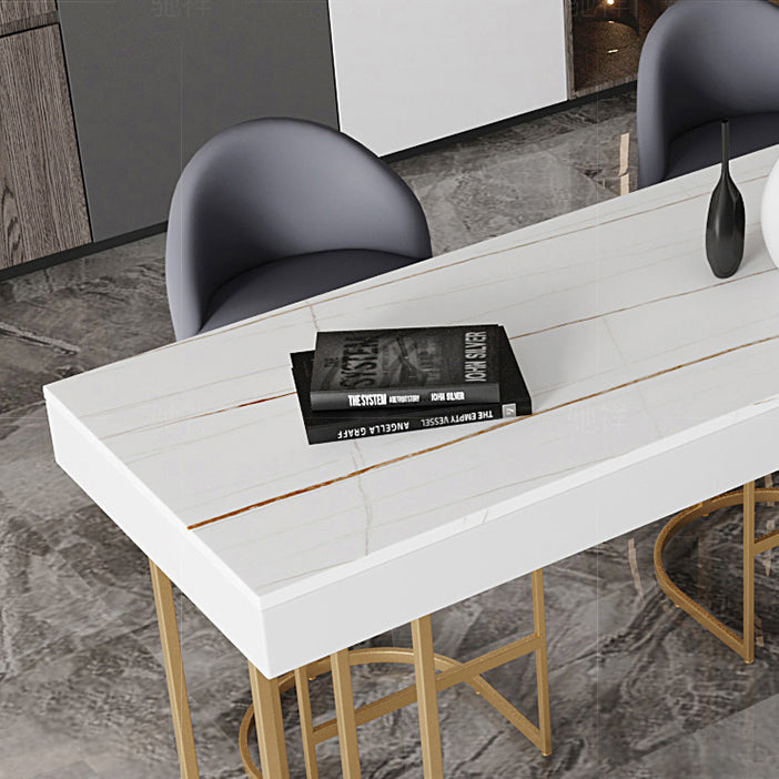 Nordic Glam Bar Counter Table Sintered Stone Table for Kitchen