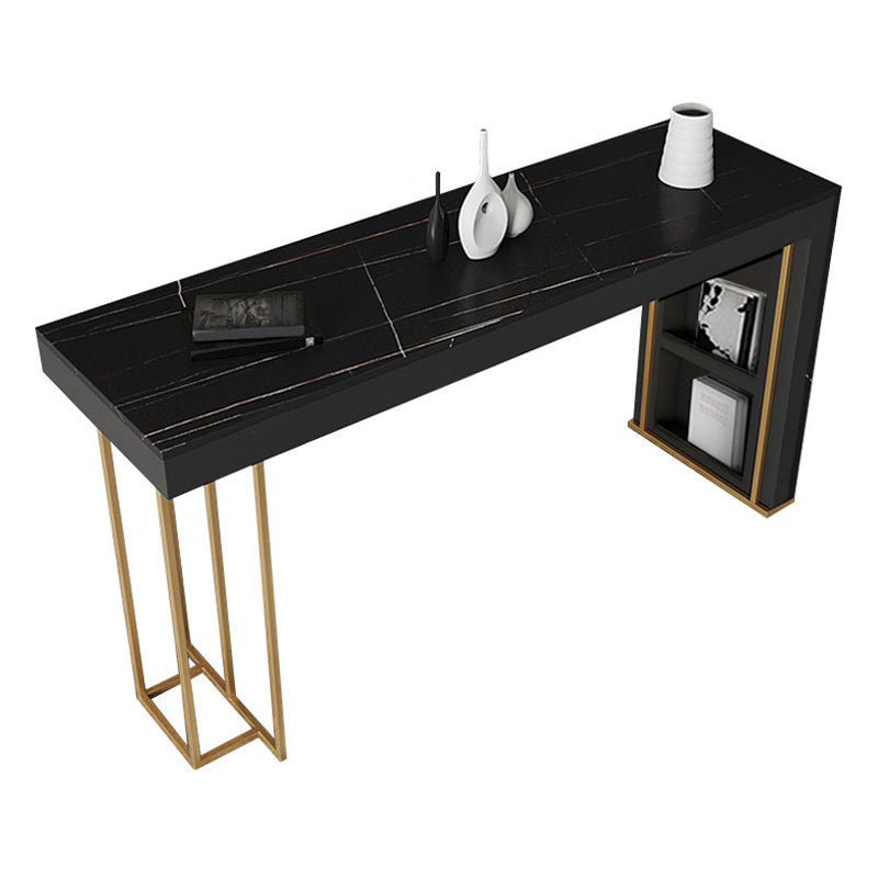 Nordic Glam Bar Counter Table Sintered Stone Table for Kitchen