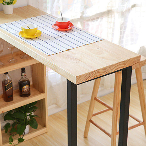 Contemporary Style Wooden Table Dining Bar Counter Table for Kitchen