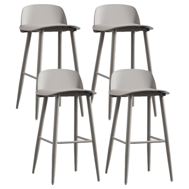 Scandinavian Milk Tea Shop Footrest Stool Matte Finish Steel Counter Stools