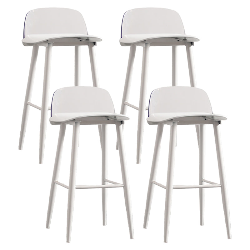Scandinavian Milk Tea Shop Footrest Stool Matte Finish Steel Counter Stools