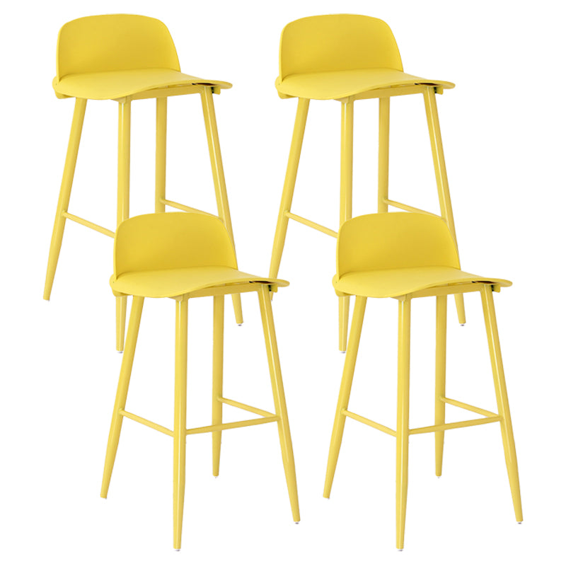 Scandinavian Milk Tea Shop Footrest Stool Matte Finish Steel Counter Stools