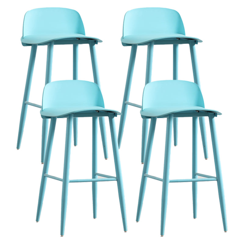 Scandinavian Milk Tea Shop Footrest Stool Matte Finish Steel Counter Stools