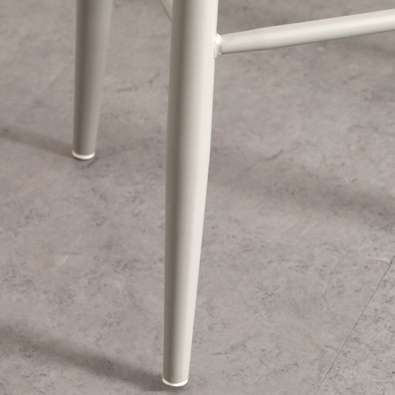 Scandinavian Milk Tea Shop Footrest Stool Matte Finish Steel Counter Stools