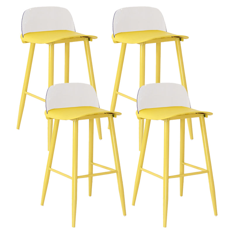 Scandinavian Milk Tea Shop Footrest Stool Matte Finish Steel Counter Stools