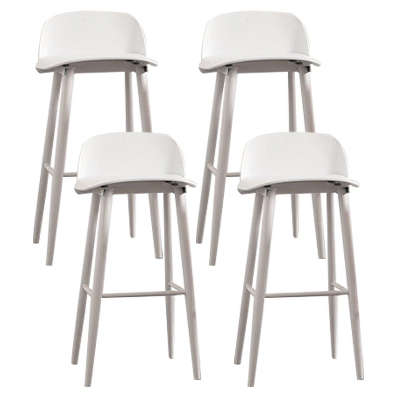 Scandinavian Milk Tea Shop Footrest Stool Matte Finish Steel Counter Stools