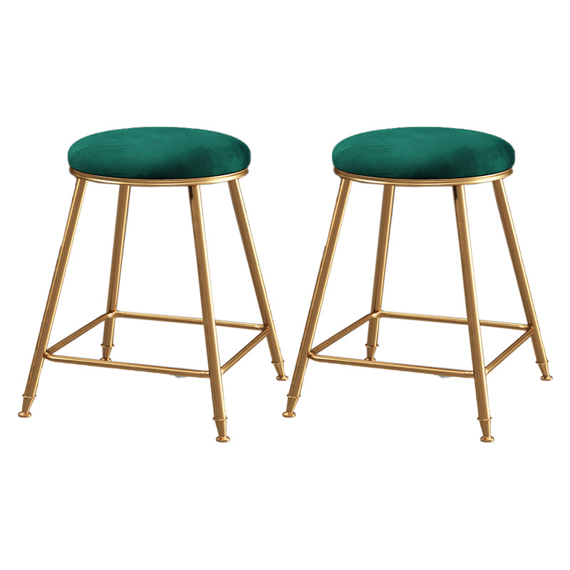 Restaurant Stackable Backless Stool Matte Finish Velvet Bar Stool