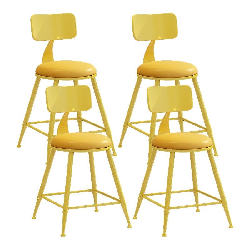Matte Finish Iron Bar Stool Industrial Low Back Milk Tea Shop Stool