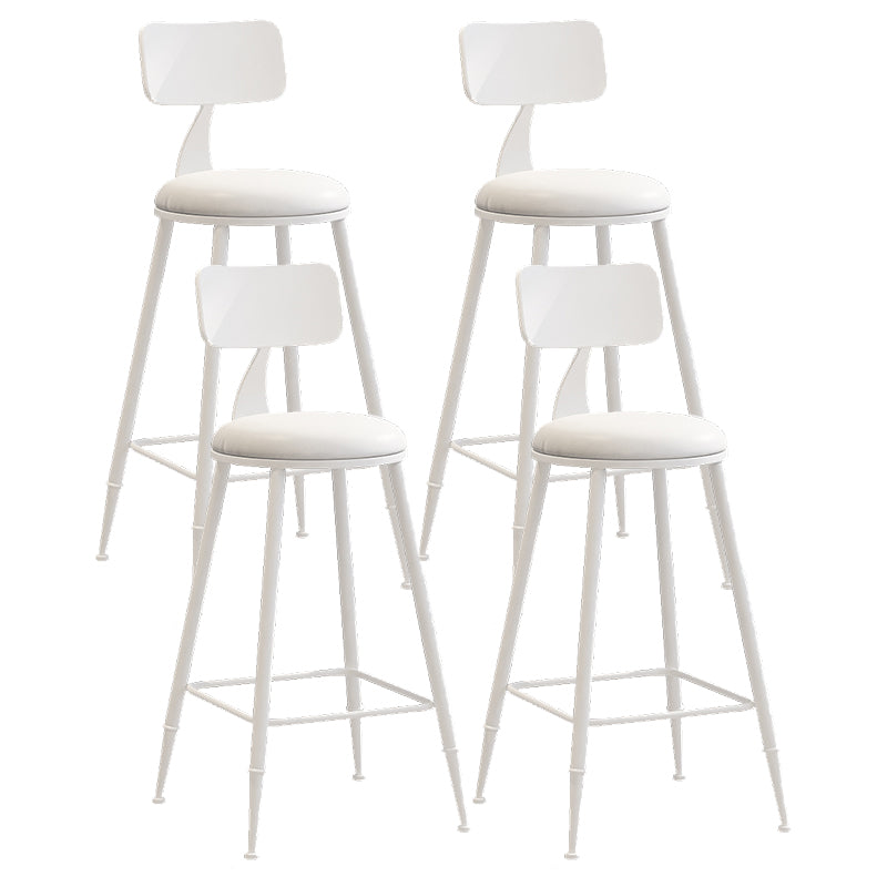 Matte Finish Iron Bar Stool Industrial Low Back Milk Tea Shop Stool