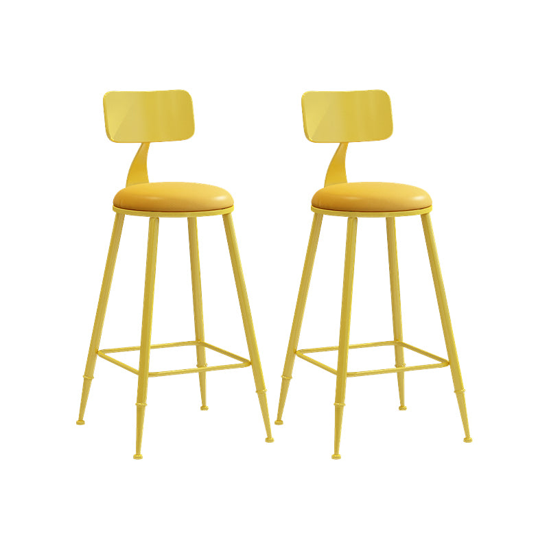 Matte Finish Iron Bar Stool Industrial Low Back Milk Tea Shop Stool