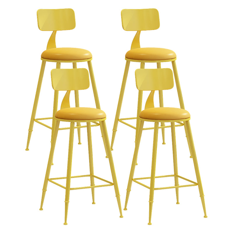 Matte Finish Iron Bar Stool Industrial Low Back Milk Tea Shop Stool