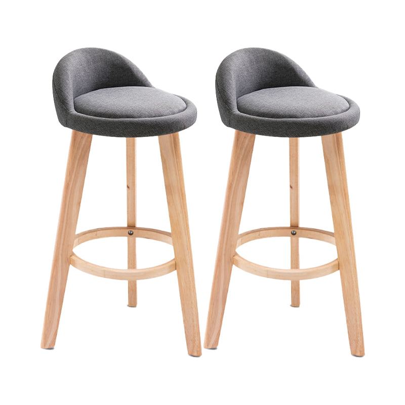 Contemporary Matte Finish Upholstered Bar Stools Restaurant Footrest Stool