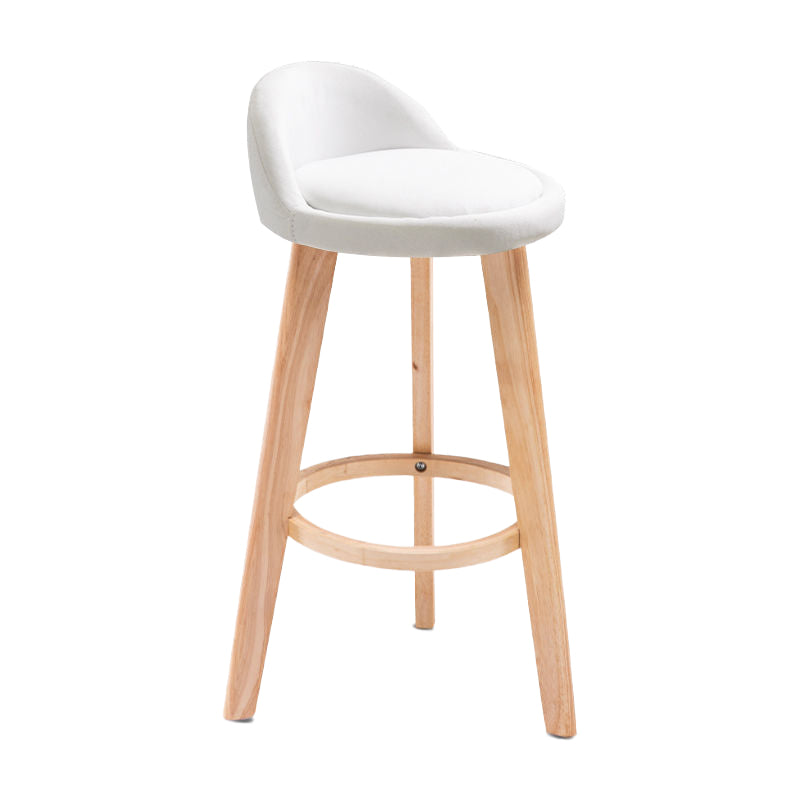 Contemporary Matte Finish Upholstered Bar Stools Restaurant Footrest Stool