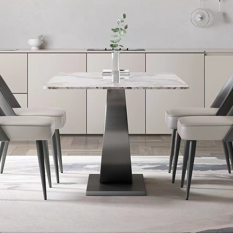 1/2/4/5/6/7/8 Pieces Dining Chair Set Sintered Stone Dining Room Set with Pedestal Base