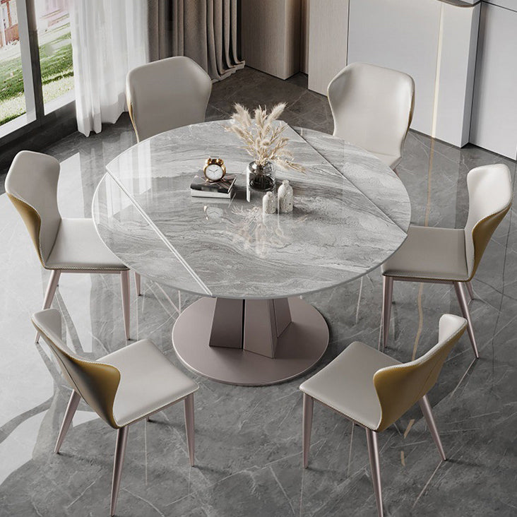 Glam 1/5/7 Pieces Dining Set Rectangular Sintered Stone Dining Table Set