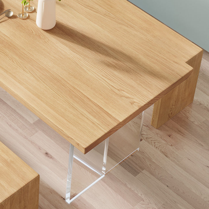 Modern 1/2/3/4/5 Pieces Dining Bench Set Solid Wood Dining Room Furniture
