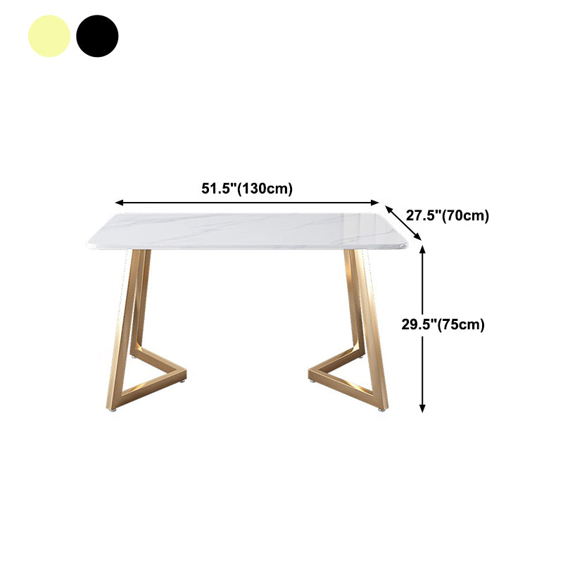 Traditional Luxury Stone Furniture Rectangle Double Pedestal Dining Site Table